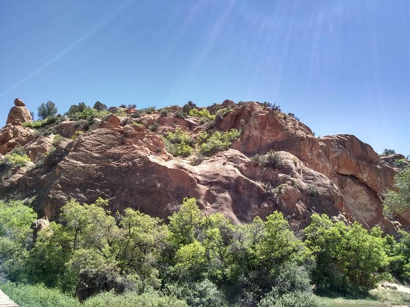 Historical landslide blocked the canyon