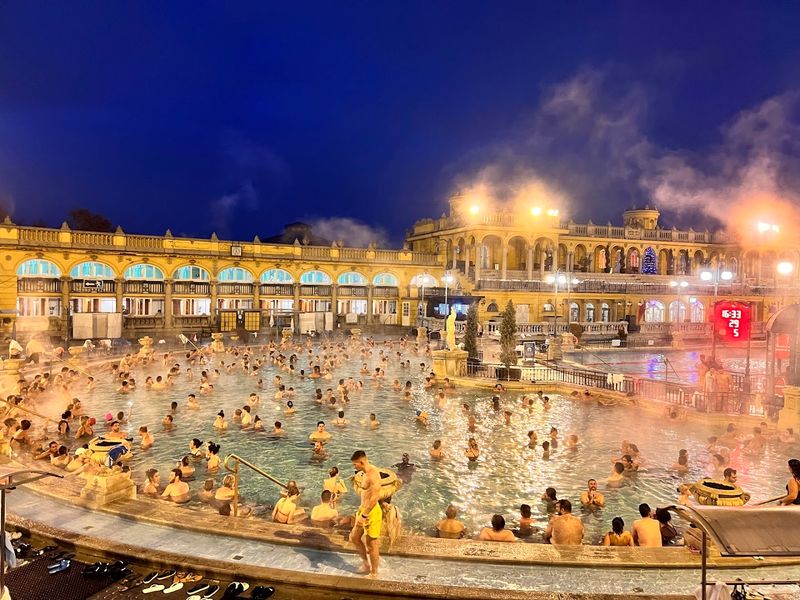 Budapest Thermal Baths at Peak Daytime
