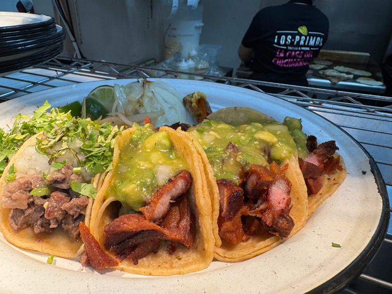 Los Primos Tacos & More (Dallas) - Breakfast Burrito (eggs + meat + beans + cheese)