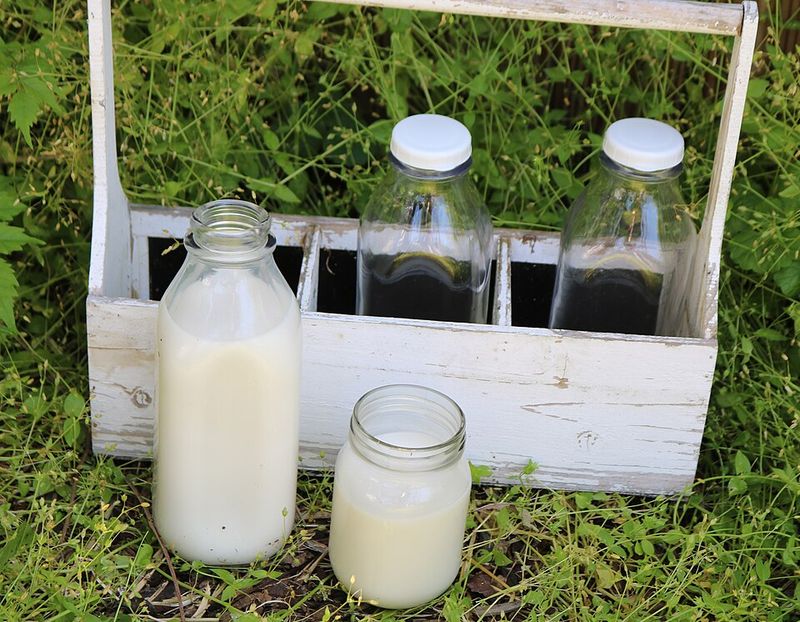 Milk Delivery in Glass Bottles
