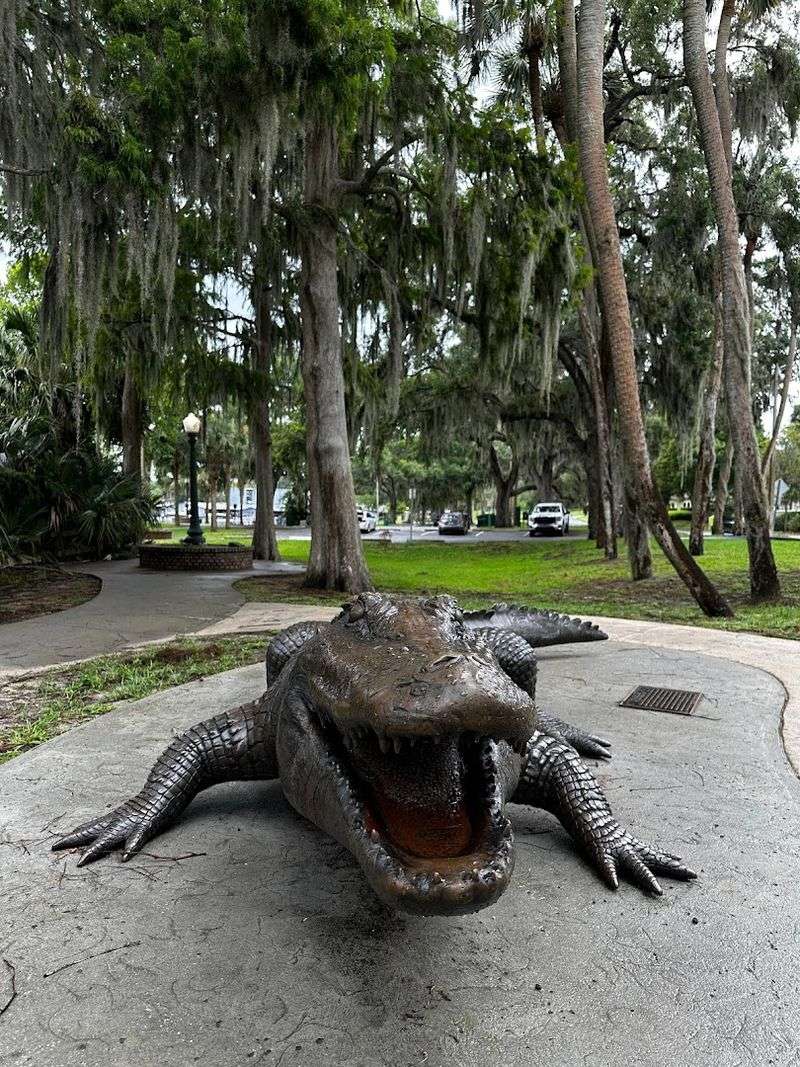 A Hammock and the Statue of Old Joe