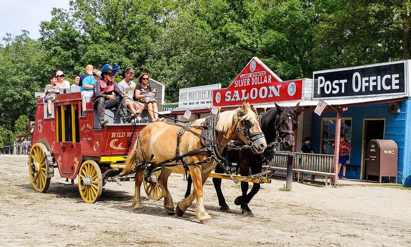 Riding the Stagecoach Across the Grounds
