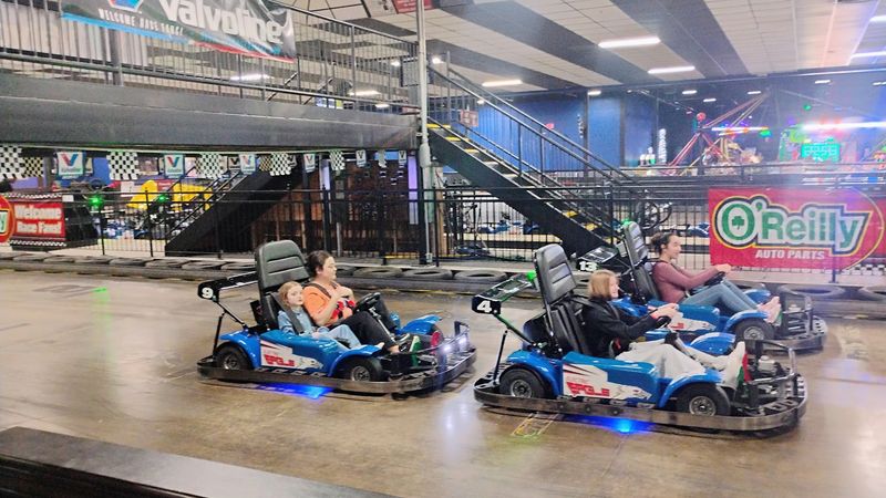 Racing Around the Indoor Go-Kart Track