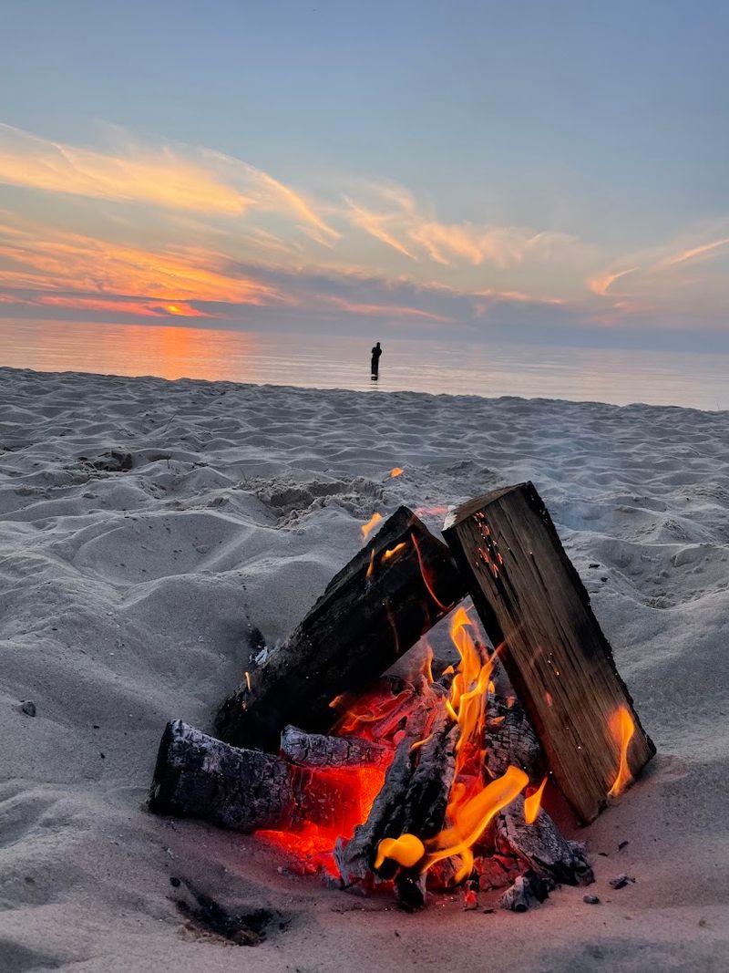 A Beach Fire Under a Sky Full of Stars