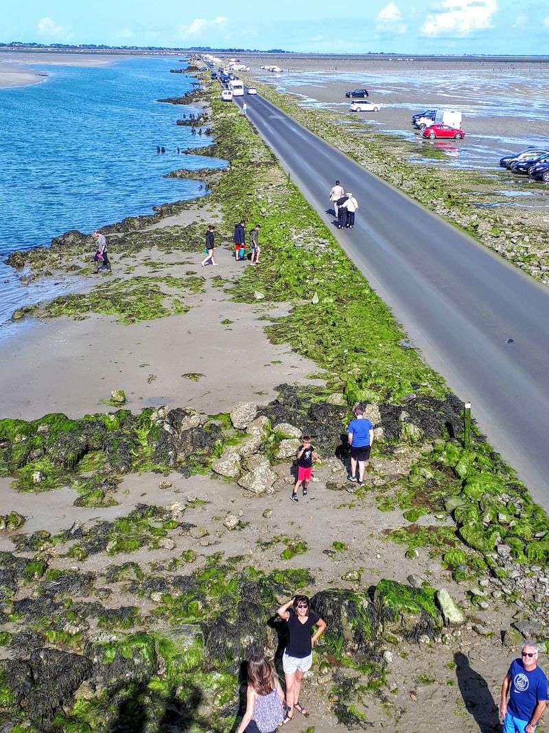 It's a real road but it runs on the ocean's schedule