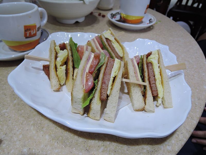 Club Sandwich with Toothpicks