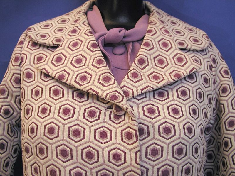 Bold geometric wallpaper prints on clothing