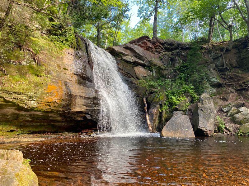 Middle Falls: where people linger and wade
