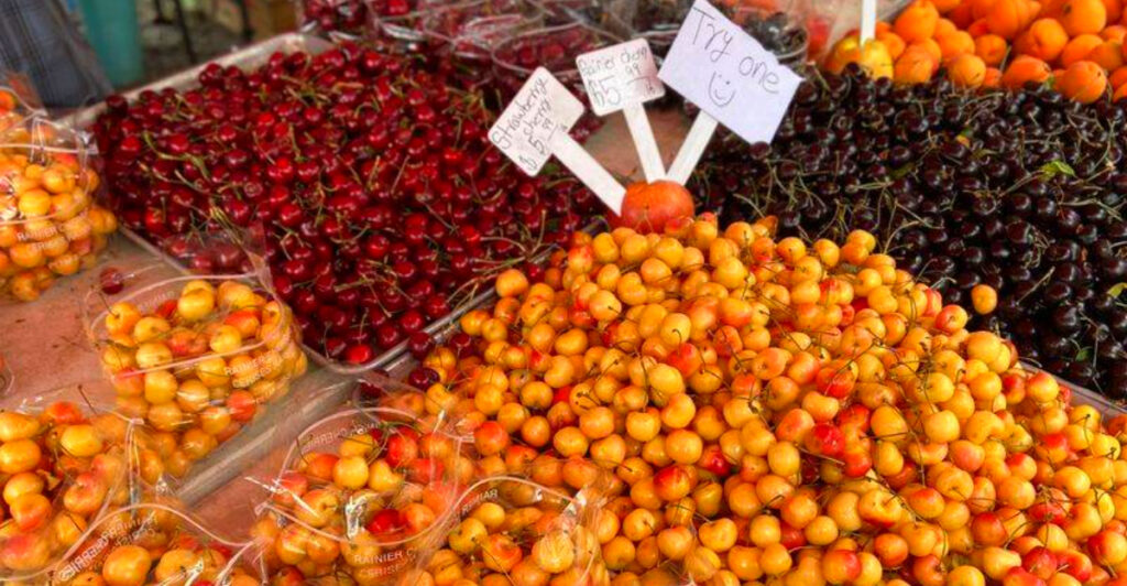 Washington Farmers’ Markets and Restaurants Famous for Rainier Cherries