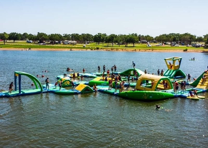 The Wibit Inflatable Obstacle Course on the Lake