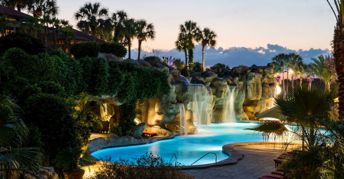 You Can Swim Beneath A Waterfall At This Florida Hotel