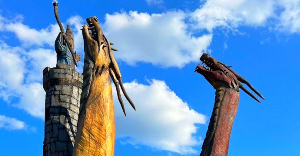30+ Dragons, Wizards, and Carved Beasts Hidden in a 72-Acre Arboretum