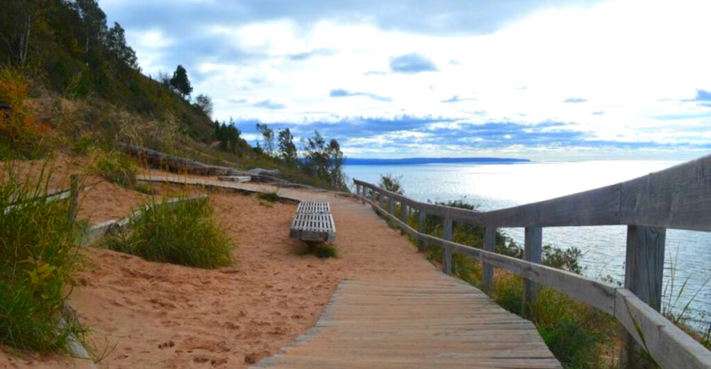 A 450-Foot Bluff That Drops Straight into Lake Michigan’s Horizon
