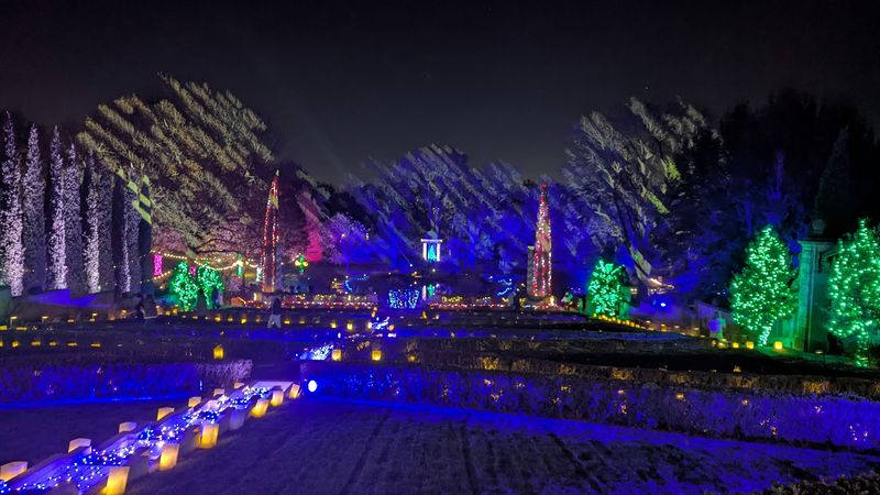 Holiday Lighting in the Garden That Has to Be Seen