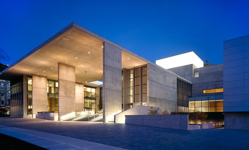 The building steals a little of the spotlight