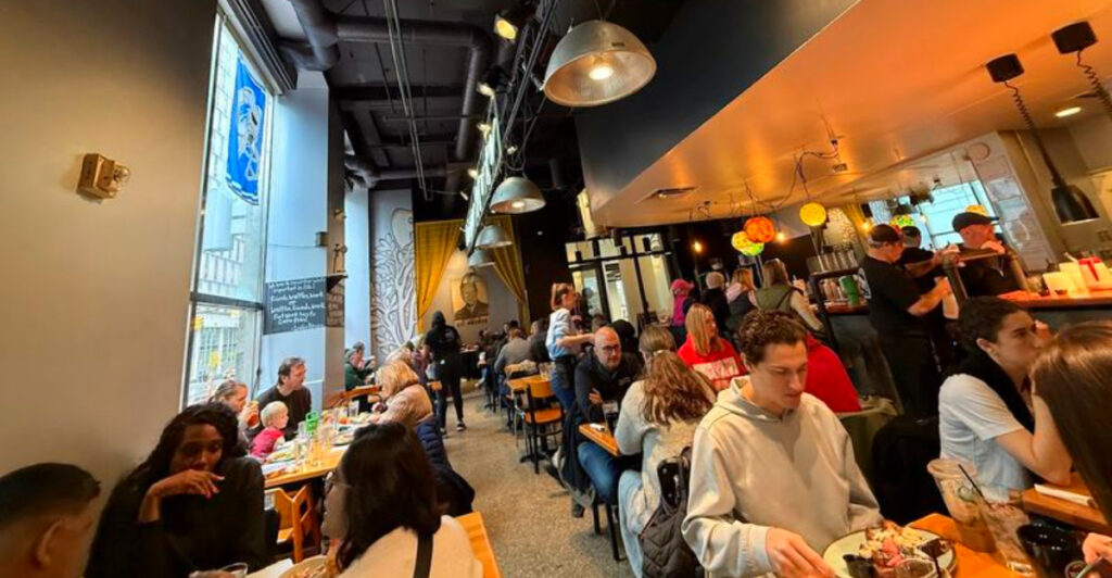 Breakfast Served Inside a Former Bank Vault with 12-Inch Steel Doors