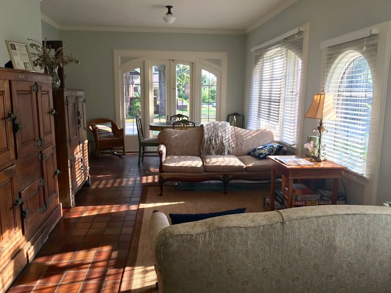 The porch, parlor, and rooms between the rooms