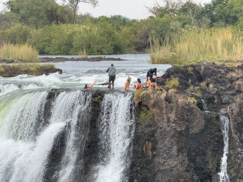Devil's Pool Access During Flood Season — Zambia