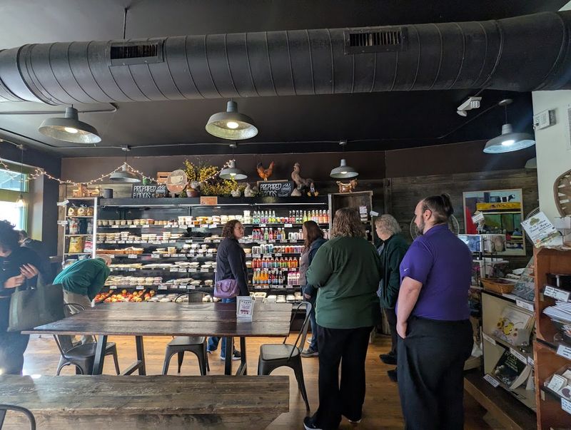 A cafe that doubles as a neighborhood pantry