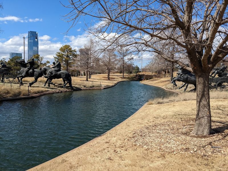 The riverwalk adds breathing room