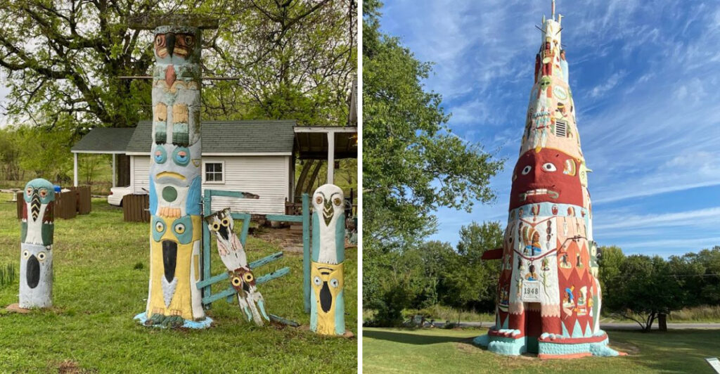 One of Oklahoma’s Most Unusual Attractions Is the World’s Largest Concrete Totem Pole