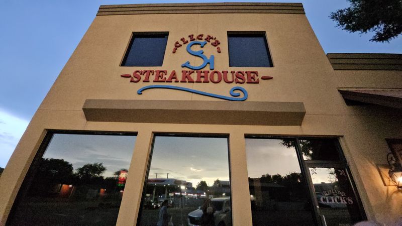 The Address and Setting of Click's Steakhouse