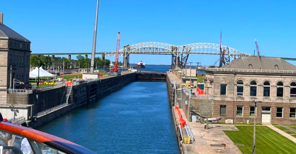 The Gateway Where Ships Climb 21 Feet Between Two Great Lakes