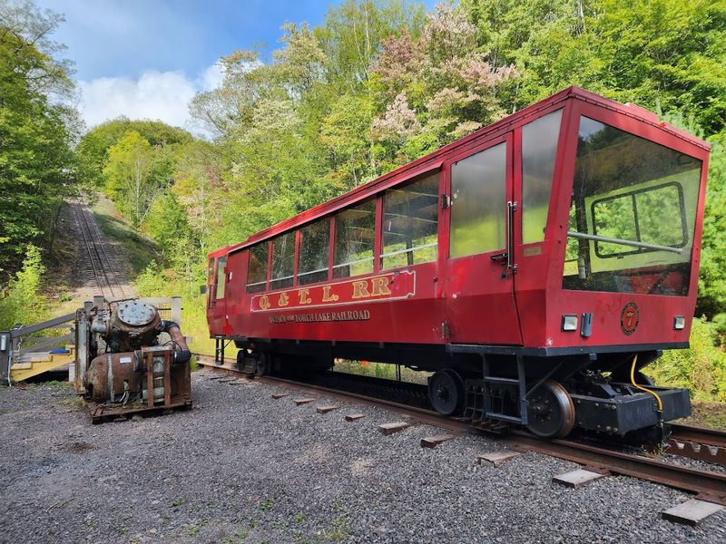 The Cog-Rail Tram Ride Down to the Mine Entrance