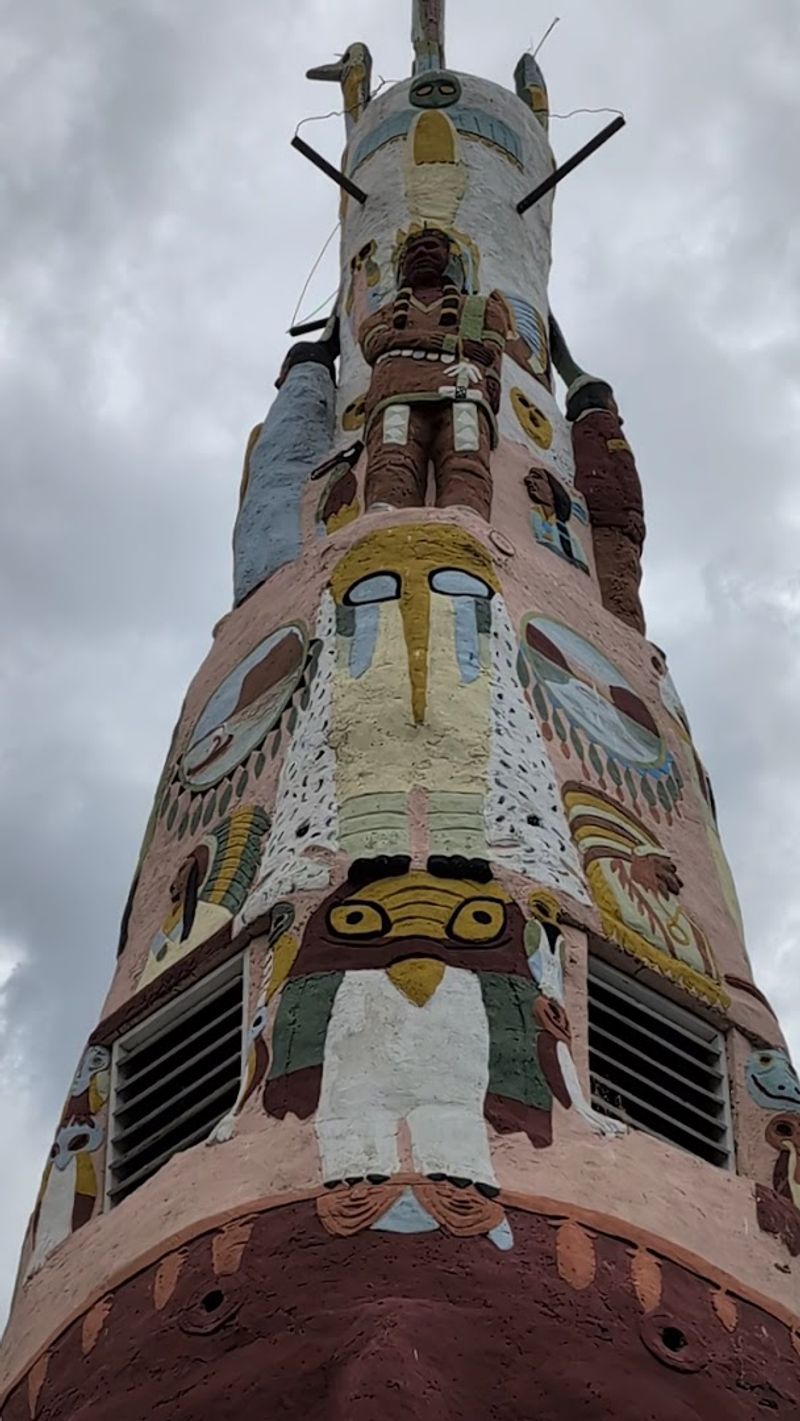The 90-Foot Totem Pole Up Close