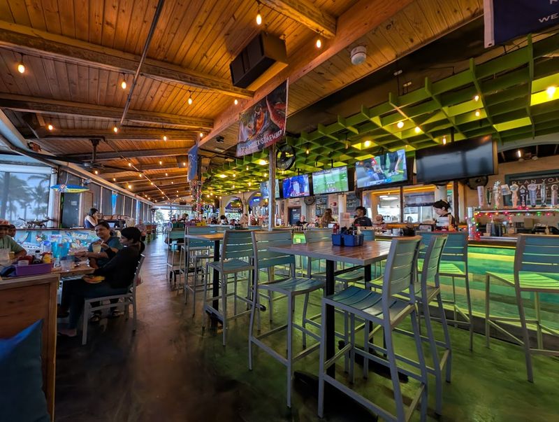 The Bi-Level Layout and Beach Bar Atmosphere