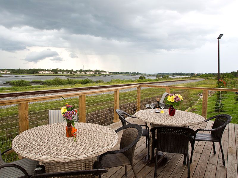 The Deck, the River, and the Trains