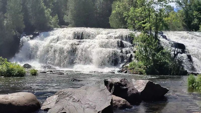 Fishing the Ontonagon River Near the Falls