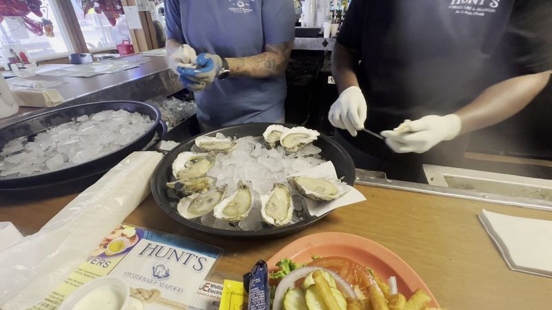 Raw Oysters Shucked Fresh at the Bar
