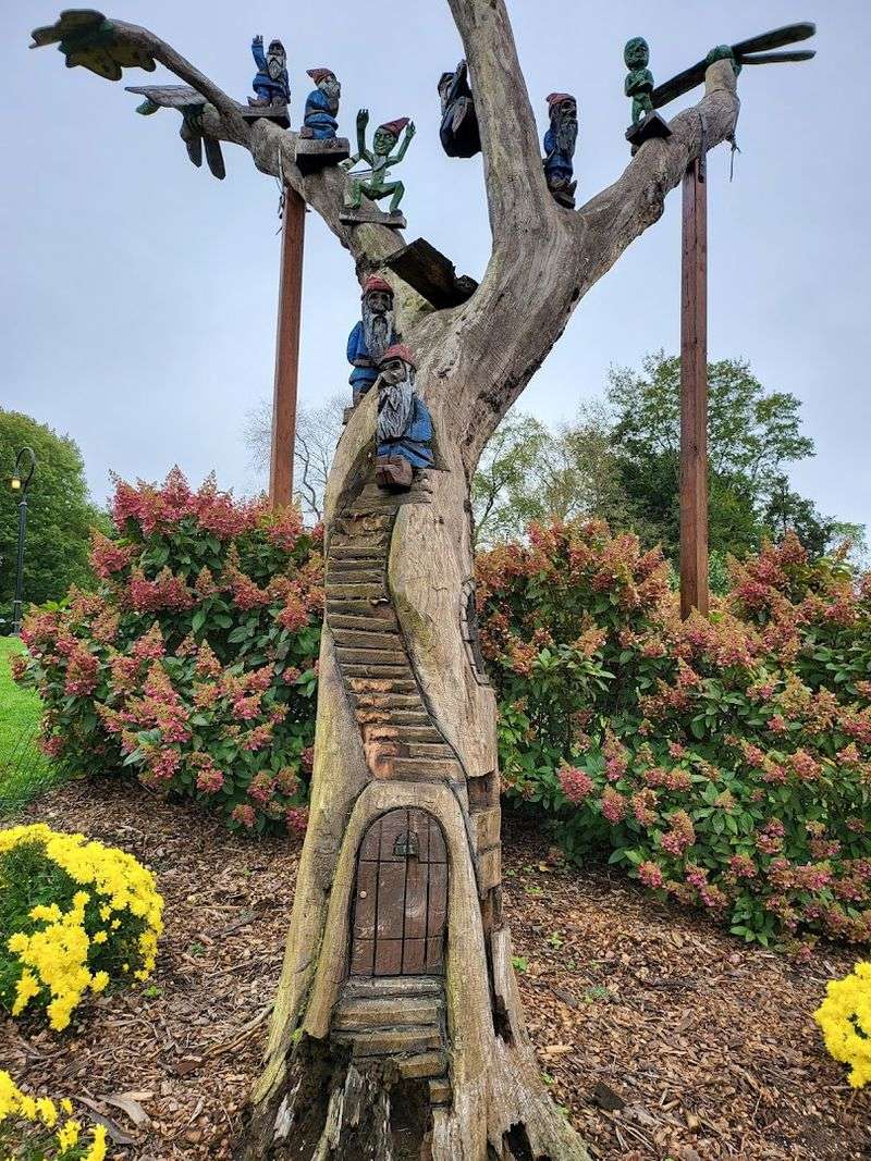 Fantasy Forest: Where Carved Trees Come to Life