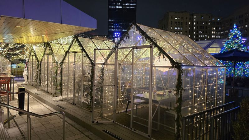 Igloos, Rooftop, and Patio Seating Options