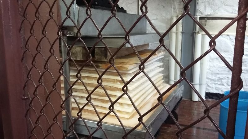 Watching the cider get pressed