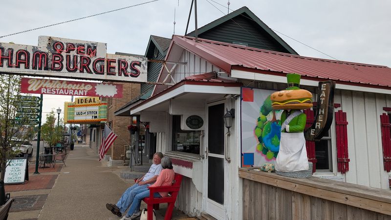 Outdoor seating and old-school personality