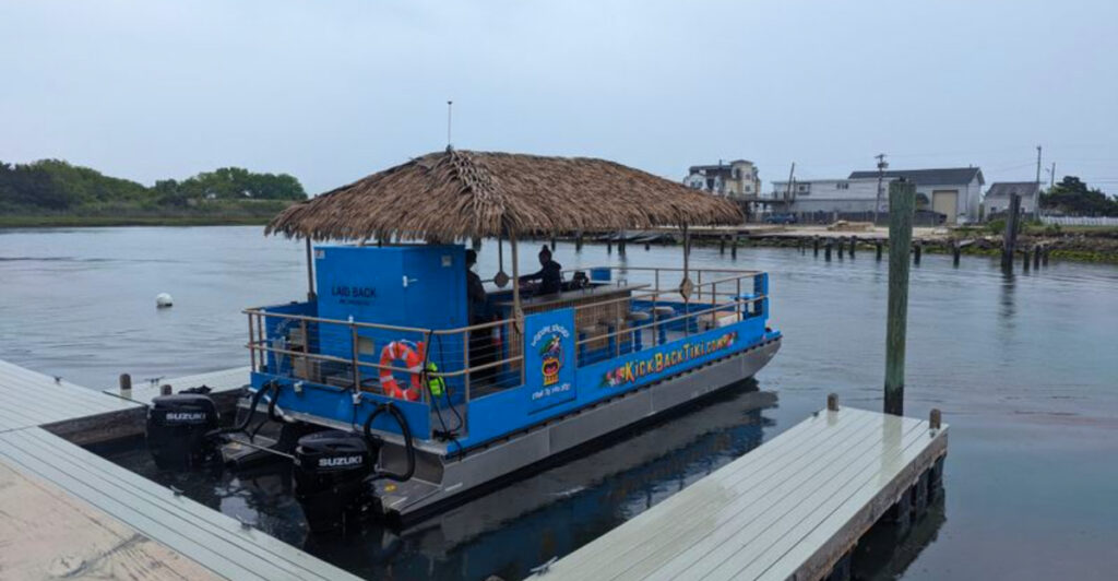 This Floating Tiki Bar Turns the Jersey Shore Into a Mini Island Getaway