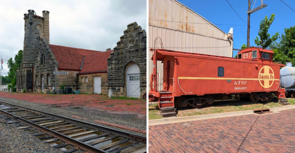 This Historic Oklahoma Train Depot Stands Out With Its Castle-Like Design