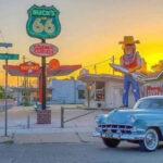 This Oklahoma Route 66 Stop Has a Giant 21-Foot Space Cowboy Towering Over the Road