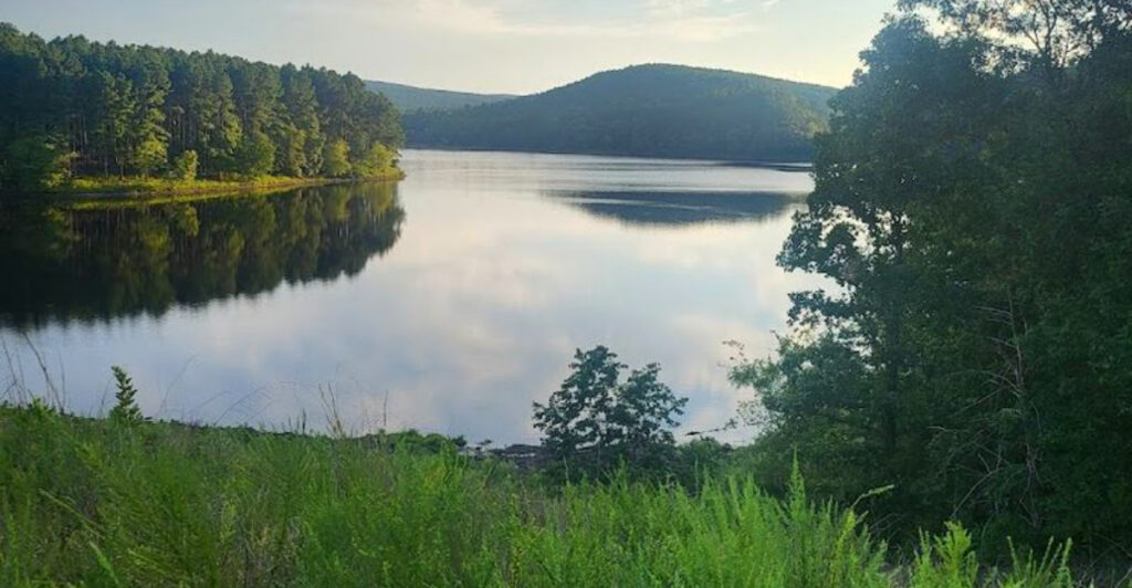 This Scenic Oklahoma Hike Leads To A Pristine Highland Lake Through Towering Pine Forests