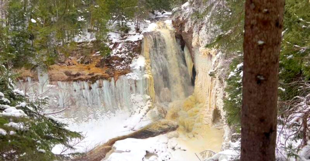 This Stunning Upper Peninsula Waterfall Is Only a Short Walk Through the Forest