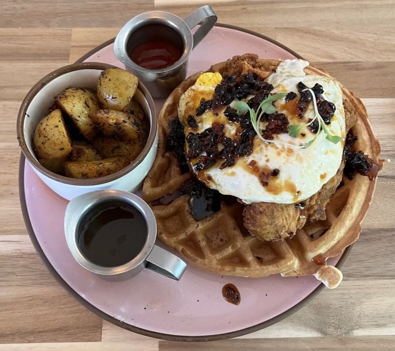 Chicken and Waffles Done the Hatch44 Way