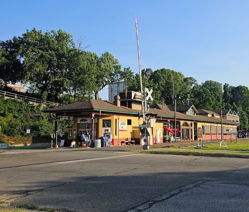 A train depot with dinner plans
