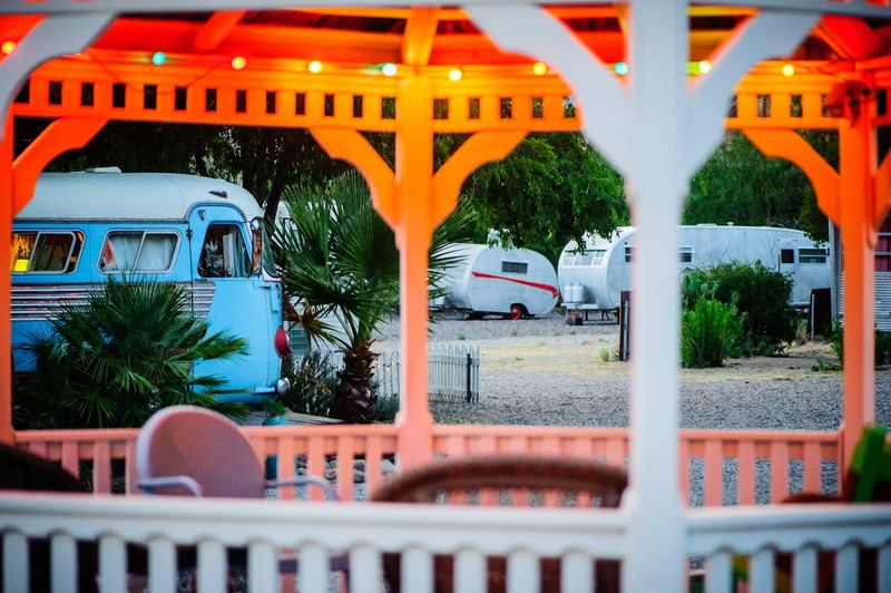 The Atmosphere on the Grounds: Neon, Chrome, and Desert Quiet