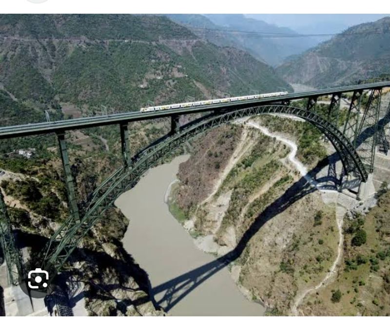 Chenab Rail Bridge, India