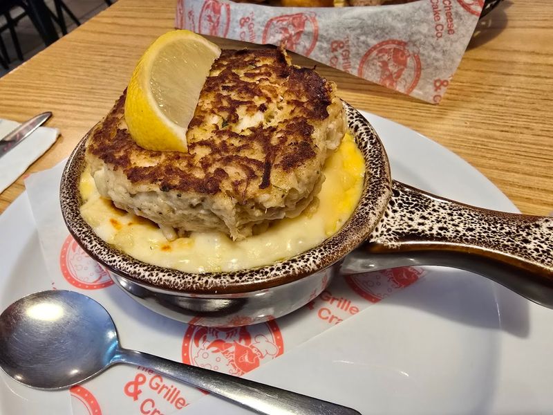 Crab Cakes at the Center of the Seafood Side