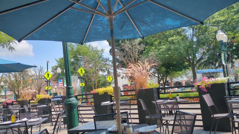 The Sidewalk Patio and the Kellogg Park View