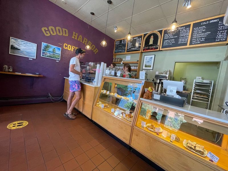Good Harbor Coffee & Bakery (Traverse City): Bakery cafe with welcoming outdoor options; fresh scones and lattes; 4.6 rating.