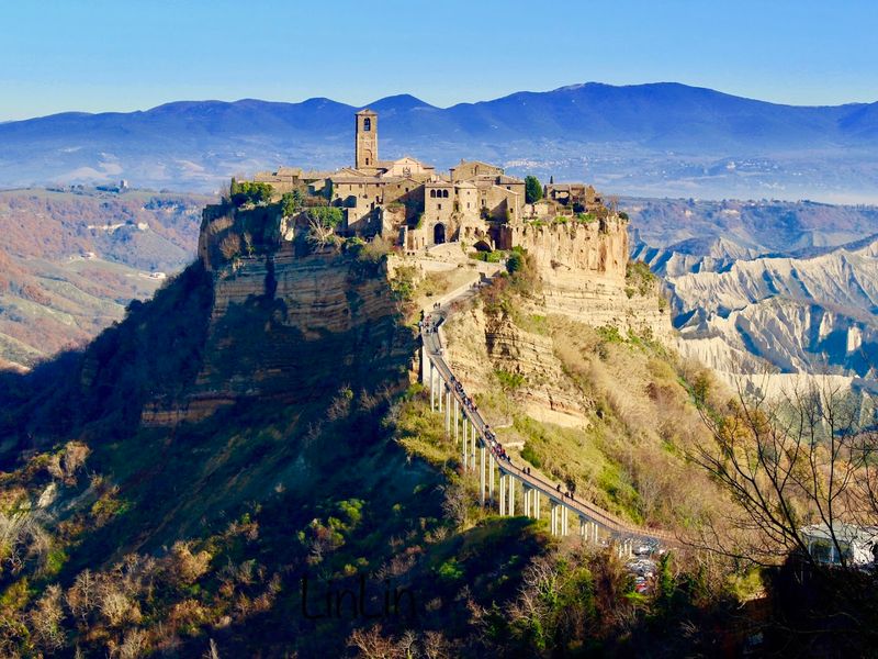 Cross the Footbridge to Civita di Bagnoregio, Lazio, Italy